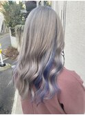 ホワイトシルバー×ブルー