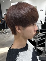 ヒュイル バイ ニアウ(Hwyl by Niau) メンズマッシュカラーピンクブラウンショートヘアカラー