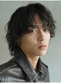 心斎橋マッシュウルフカット波巻きパーマスパイラルパーマ30代★