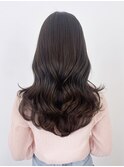 ロング美髪顔周りレイヤー韓国ヘアくびれヘア_ba516151