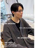 大人毛流れセンターパート大宮メンズカットパーマ美容室
