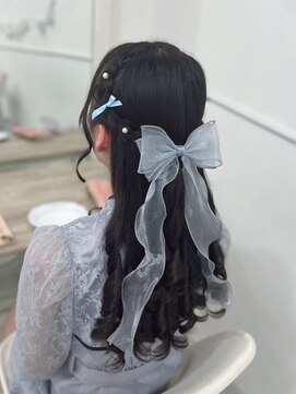 ヘアセットサロン ミント(Hair set salon MINT) 編み込みハーフアップ