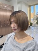 顔周りレイヤーボブ