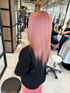 ナンバー リコ 名駅 ジャム 名古屋(N° rico JAM) ピンクベージュ　ハイトーン　ケアブリーチ　髪質改善