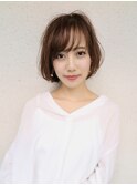 ワンカールショートボブ/丸みボブ/ニュアンスカラー/清須
