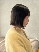 ＊20代30代ミニボブレイヤー丸みボブ前髪ありボブ顔周りレイヤー