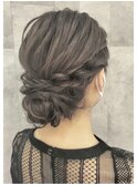 結婚式お呼ばれ編みおろし／ヘアセット/編み込み/アレンジ