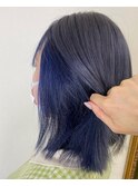【covo柏☆shiori 】シルバー×ネイビーブルー