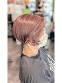 刈り上げショート×秋カラー