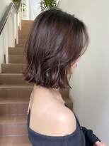 サンク 原宿 表参道(cinq) 原宿オリーブベージュヘーゼルグレージュブリーチカラーボブ韓国