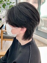 ネオリーブ クーロ メゾン 横浜(Neolive curro Maison)&nbsp;韓国マッシュセンターパート×黒髪フェザーパーマMEN’S HAIR