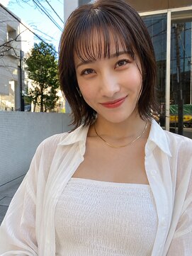 トリッカ シブヤ(TRICCA SHIBUYA) ナチュラル夏ボブ×透け感ダークブラウン