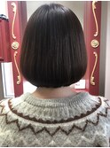 髪質改善デジタルカール/ショートボブ/丸みシルエット/縮毛矯正