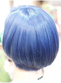 ブリーチ×ブルーアッシュカラー[下北沢/髪質改善/縮毛矯正]