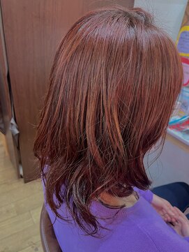 クネア(kunea) デジタルパーマ/グレージュカラー/ピンクラベンダー