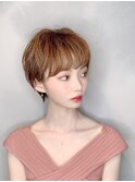《era》 ことりベージュ　耳掛けショート　丸みショート　みわ