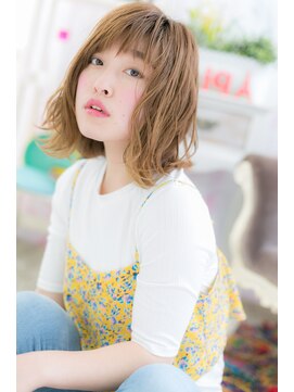 ミック 日暮里店(miq) ミルクティブラウン★ラフニュアンスくびれボブb1