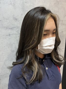 ナイン(N INE.) フェイスフレーミング・ミルクティー×グレージュ