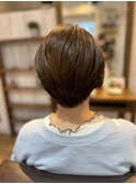 アッシュべージュ大人可愛い★小顔レイヤーハンサムショート