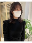 【松本咲花】ブリーチなしラベンダーグレージュ顔まわりレイヤー