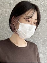 《*淡めのピンクインナーカラー*》はっきりした色味が欲しいけど、髪なじみも大切にするデザイン[ブリーチ]