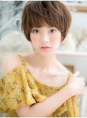 大人ハイライトカラー前下がり束感ショートc5越谷20代30代40代