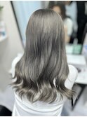 【lamchele】シルバーグレージュ×ブリーチカラー