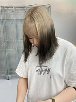 カシェル(cashel)&nbsp;ホワイトベージュ×グレージュのルーツカラー