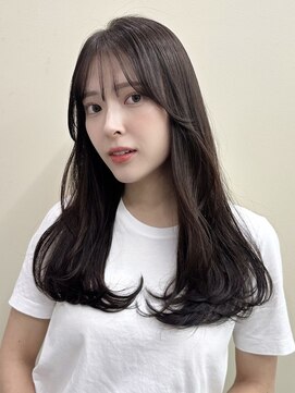 ケーツー エム 京都ラクエ(k-two emu) レイヤーカット*グレージュカラー*透明感地毛風カラー*ロング