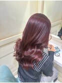 ラベンダーピンク/小顔/ワンレン/髪質改善/前髪