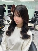 コテ巻き風パーマ韓国パーマワンホンパーマ小顔カットパーマ