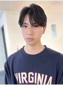 前下がりセンターパート