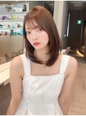 韓国ボブ☆流れる顔周りで丸顔カバーが叶います☆