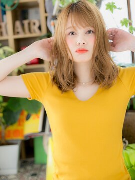 カバーヘアアンドスパ ブリス 浦和(COVER HAIR&SPA bliss) アプリコットオレンジシースルーバングh4浦和10代20代30代