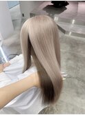 《RIHO》インナーカラー^^ホワイトベージュ×ブラウン