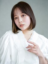 アルバム 新宿(ALBUM SHINJUKU)&nbsp;ボブミディアムショートおくれ毛前髪カット_F50843