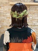 アロマ ヘアー ルーム 新宿店(AROMA hair room) 成人式/卒業式セット☆和装/袴/パール/花かんむり/まとめ髪/上品