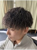 メッシュ＋縦落ちツイストスパイラルパーマ
