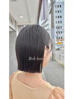 オーガニックエコ 川越(organic+eco)&nbsp;20代30代切りっぱなしボブ春ヘア小顔カット大人ヘア