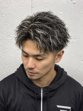 メンズ ラピス(Men's Lapis) 大人ツイスパ　ホワイトメッシュ