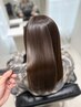 カット+ダメージレス縮毛矯正+髪質改善カラー+髪質改善ケラフェクトTr_¥28500
