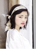 大人クールな外ハネミディアレンジ