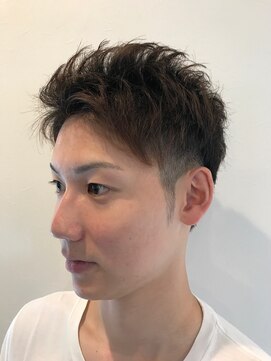 理容 うめむら 癖を活かしたアップバングツーブロック