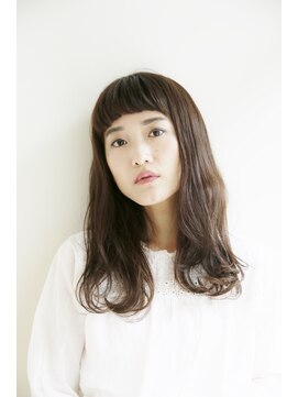 アドラーブル 駅南店(adorable) 【adorable】ぱっつんキュートバング×ゆるふわ無造作ロング