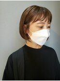 ノンブローカット 眉上バンク 大人かわいいナチュラルボブ!