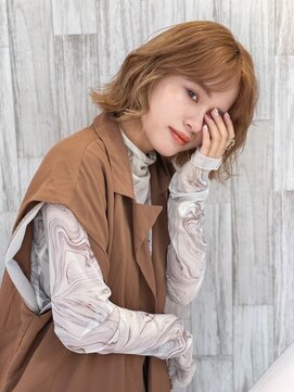 サンクチュアリ ウィズエデン 京橋店(Sanctuary with eden) 外はねミディアムスタイル