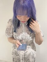 ラミエバイメルト 下北沢(lamie by melt) 村上/デザインカラー裾カラーインナーカラーブリーチブルー