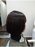 伸ばしやすい段なしのボブ