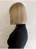 ブロンドベージュボブ_チェリーブラウンフェミニン_ba377561