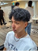 波巻きパーマ